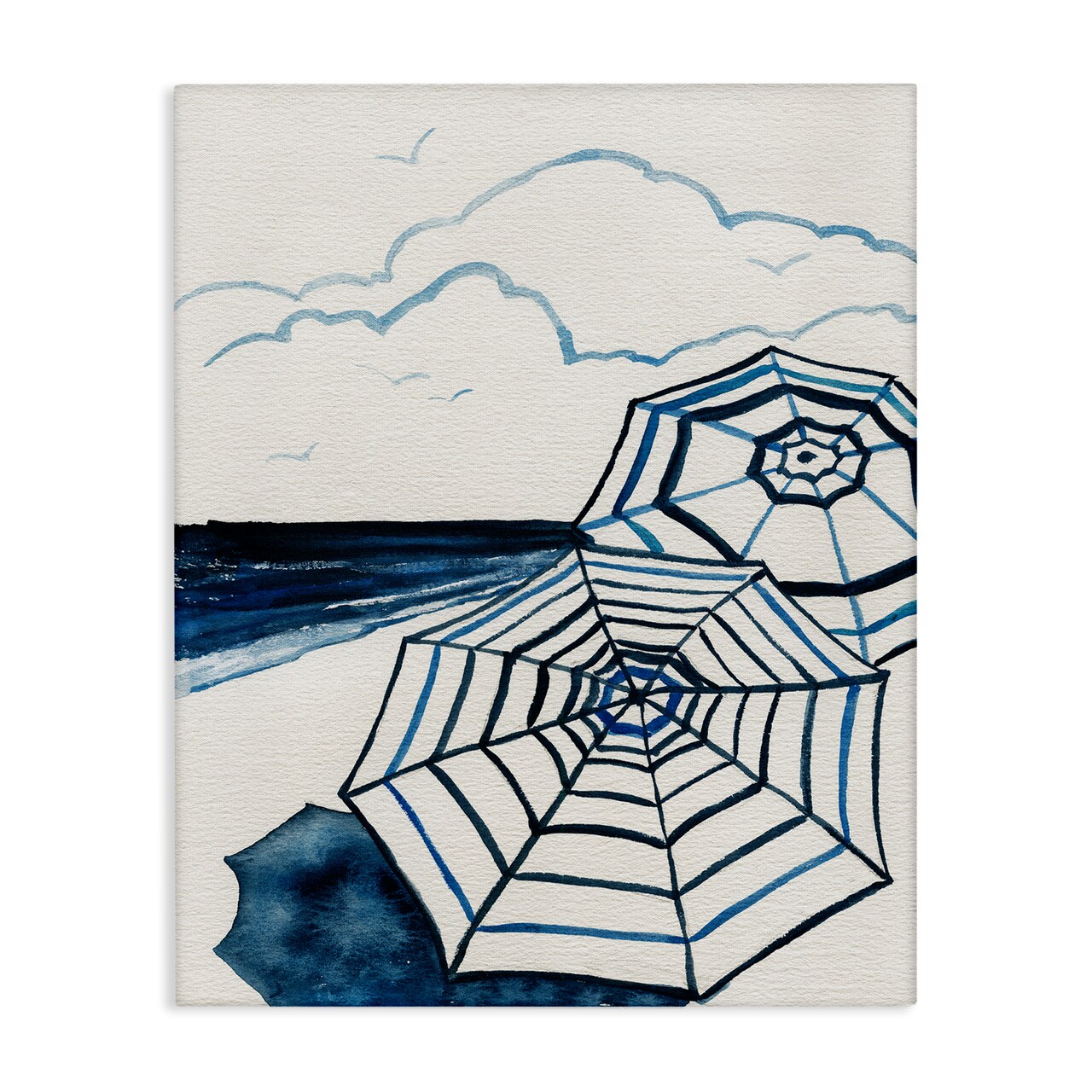 Stupell Industries Umbrellas on Minimal Beach Canvas Design by Carol Robinson